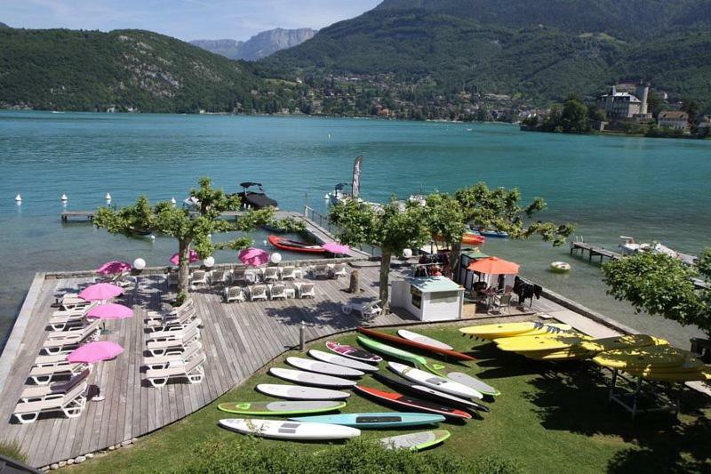 La Baie Des Voiles 3 Chambres 4 A 6 Personnes Au Bord Du Lac Plage Privee Duingt Exteriér fotografie