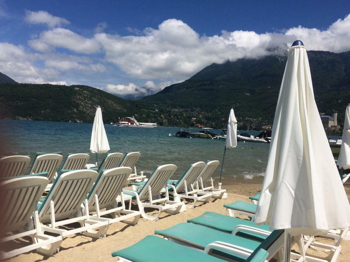 La Baie Des Voiles 3 Chambres 4 A 6 Personnes Au Bord Du Lac Plage Privee Duingt Exteriér fotografie
